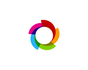 Initial Letter O Colorful Star Logo Design Element