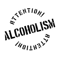 Alcoholism rubber stamp