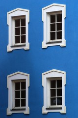 Fototapeta na wymiar Colored House and Windows in Lienz, Austria