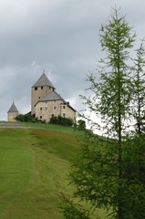 Fototapeta premium Ciastel de Tor, San Martino in Badia, Alta Badia, Italy.