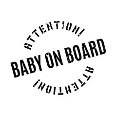 Baby On Board rubber stamp