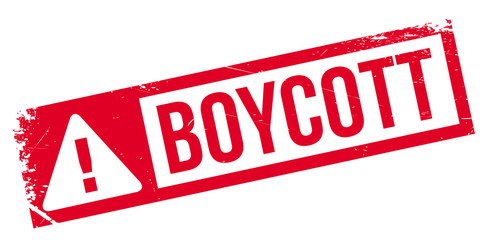 Boycott rubber stamp - obrazy, fototapety, plakaty