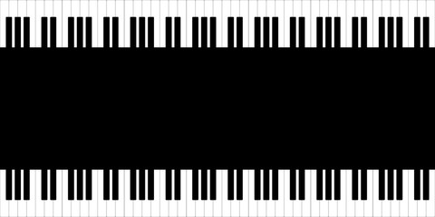 black and white piano template