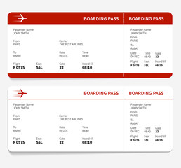 Red boarding pass