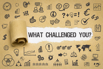 What Challenged You? Papier gerissen mit Symbole