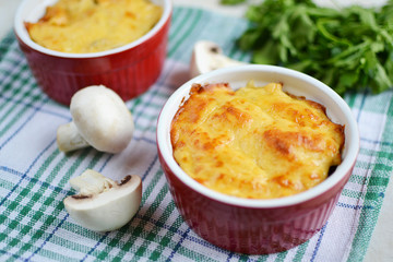 Сasserole with meat and mushrooms