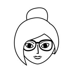 Obraz premium young woman avatar character vector illustration design