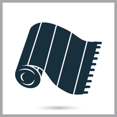 Beach towel icon. Simple design for web and mobile