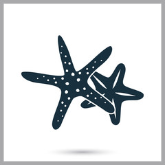 Starfish icon. Simple design for web and mobile