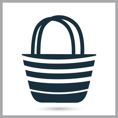 Beach bag icon. Simple design for web and mobile