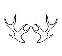 Obraz premium elegant frame with horns vector illustration design