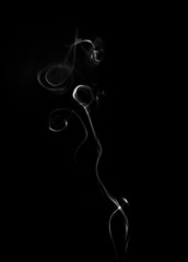 Smoke on black background