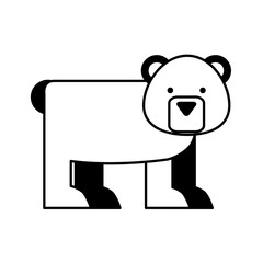 cute bear character icon vector illustration design