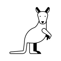 cute kangaroo character icon vector illustration design