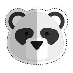 cute bear panda character icon vector illustration design