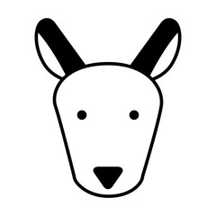 cute kangaroo character icon vector illustration design