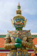 Giant in The Temple of the Emerald Buddha or WAT PHRA KAEW from