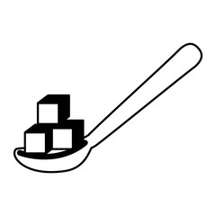sugar spoon isolated icon vector illustration design