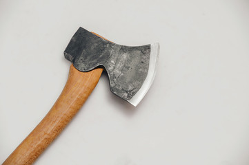 Close-up of an axe