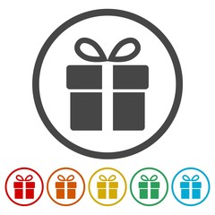 Gift box line icon 