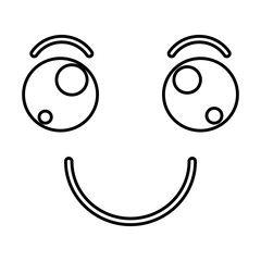 Kawaii style facial expression vector illustration design