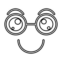 Kawaii style facial expression vector illustration design