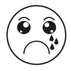 emogy face Kawaii style vector illustration design