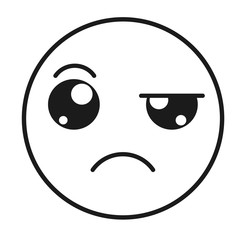 emogy face Kawaii style vector illustration design