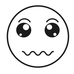 emogy face Kawaii style vector illustration design