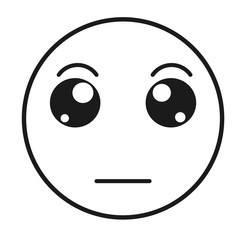 emogy face Kawaii style vector illustration design