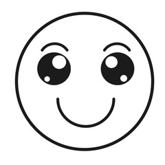 Fototapeta premium emogy face Kawaii style vector illustration design