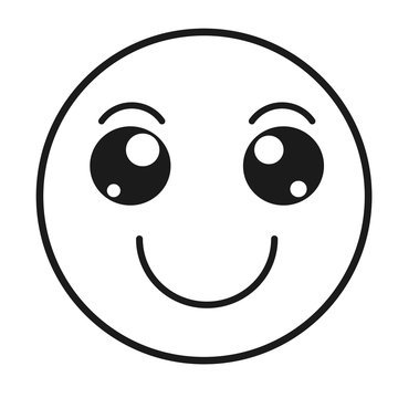 emogy face Kawaii style vector illustration design