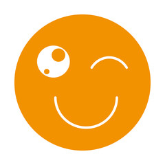 emogy face Kawaii style vector illustration design