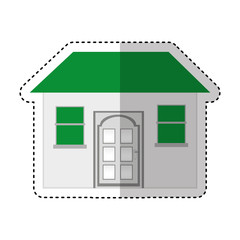 house exterior isolated icon vector illustration design