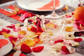 table romantic Valentines day