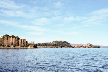 Obraz premium view of Capodimonte on Bolsena lake