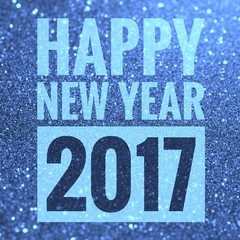 Happy new year 2017 words on shiny glitter background