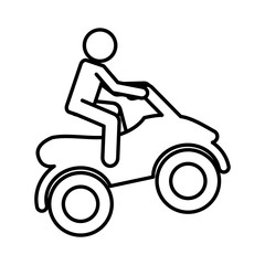 Fototapeta na wymiar quad motorcycle extreme sport vector illustration design