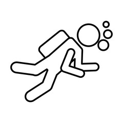 diving extreme sport icon vector illustration design