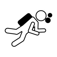 diving extreme sport icon vector illustration design