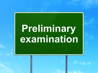 Learning concept: Preliminary Examination on road sign background