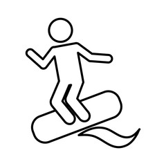 surf boarding extreme sport vector illustration design