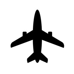 Airplane icon, airport sign, vector illustration