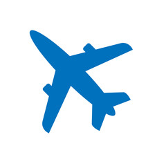Obraz premium Airplane icon, airport sign, vector illustration