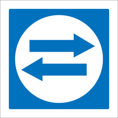 Left right arrows icon, vector illustration