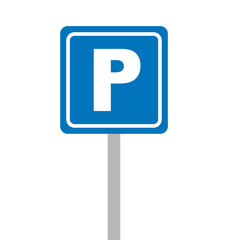 parking zone sign isolated icon vector illustration design