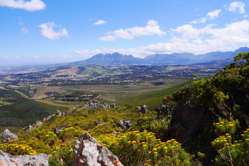 Fototapeta na wymiar Panoramablick auf die Küste vor Kapstadt