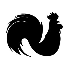 rooster year isolated icon vector illustration design