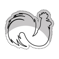 Fototapeta na wymiar rooster year isolated icon vector illustration design