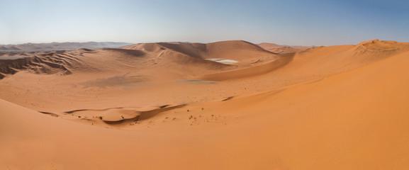 Fototapeta na wymiar Namib desert view from Big Daddy dune, Sossusvlei, Namibia